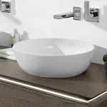 Casa si Gradina - Sanitare - Lavoar baie si accesorii - Lavoare si piedestale - Lavoar pe blat Villeroy&Boch Artis rotund Titanceram - Infinity.ro