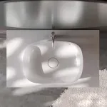 Casa si Gradina - Sanitare - Lavoar baie si accesorii - Lavoare si piedestale - Lavoar pe blat KolpaSan Alexis alb 50 cm - Infinity.ro