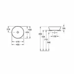 Casa si Gradina - Sanitare - Lavoar baie si accesorii - Lavoare si piedestale - Lavoar pe blat Villeroy&Boch Artis rotund Titanceram - Infinity.ro