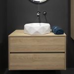 Casa si Gradina - Sanitare - Lavoar baie si accesorii - Lavoare si piedestale - Lavoar pe blat Fluminia, Briliant, octogonal, 41.5 x 41.5 cm, alb - Infinity.ro