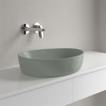 Casa si Gradina - Sanitare - Lavoar baie si accesorii - Lavoare si piedestale - Lavoar pe blat, Villeroy & Boch, Antao 51 cm, oval, verde mat - Infinity.ro