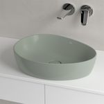 Casa si Gradina - Sanitare - Lavoar baie si accesorii - Lavoare si piedestale - Lavoar pe blat, Villeroy & Boch, Antao 51 cm, oval, verde mat - Infinity.ro