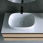 Casa si Gradina - Sanitare - Lavoar baie si accesorii - Lavoare si piedestale - Lavoar pe blat KolpaSan Alexis alb 50 cm - Infinity.ro