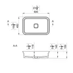 Casa si Gradina - Sanitare - Lavoar baie si accesorii - Lavoare si piedestale - Lavoar pe blat din compozit Marmite Dresda 60 x 40 cm alb - Infinity.ro