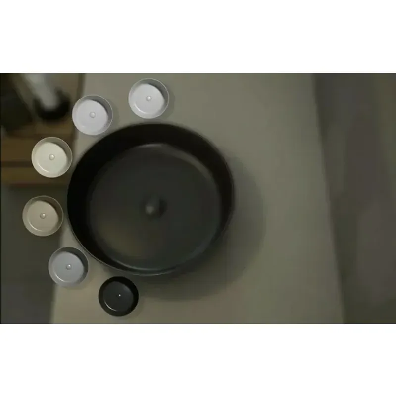 Casa si Gradina - Sanitare - Lavoar baie si accesorii - Lavoare si piedestale - Lavoar pe blat Rak Feeling rotund 42 cm alb lucios - Infinity.ro