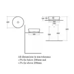 Casa si Gradina - Sanitare - Lavoar baie si accesorii - Lavoare si piedestale - Lavoar pe blat Rak Feeling rotund 42 cm alb lucios - Infinity.ro