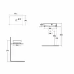 Casa si Gradina - Sanitare - Lavoar baie si accesorii - Lavoare si piedestale - Lavoar pe blat Rak Feeling rectangular 50 cm alb mat - Infinity.ro