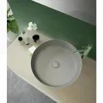 Casa si Gradina - Sanitare - Lavoar baie si accesorii - Lavoare si piedestale - Lavoar rotund bej mat Rak Feeling 42 cm - Infinity.ro