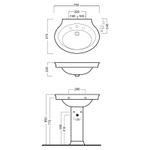 Casa si Gradina - Sanitare - Lavoar baie si accesorii - Lavoare si piedestale - Lavoar suspendat, Hatria, Dolcevita, oval, 75 cm, alb - Infinity.ro