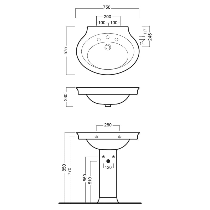 Casa si Gradina - Sanitare - Lavoar baie si accesorii - Lavoare si piedestale - Lavoar suspendat, Hatria, Dolcevita, oval, 75 cm, alb - Infinity.ro