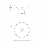 Casa si Gradina - Sanitare - Lavoar baie si accesorii - Lavoare si piedestale - Lavoar pe blat Rak Ceramics Daisy 38 cm - Infinity.ro