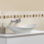 Casa si Gradina - Sanitare - Lavoar baie si accesorii - Lavoare si piedestale - Lavoar pe blat Villeroy & Boch, My Nature, CeramicPlus, 81 cm, alb - Infinity.ro