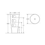 Casa si Gradina - Sanitare - Lavoar baie si accesorii - Lavoare si piedestale - Lavoar stativ, Fluminia, Novicia, rotund, alb - Infinity.ro