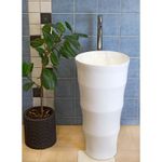 Casa si Gradina - Sanitare - Lavoar baie si accesorii - Lavoare si piedestale - Lavoar stativ, Fluminia, Novicia, rotund, alb - Infinity.ro