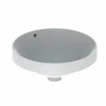 Casa si Gradina - Sanitare - Lavoar baie si accesorii - Lavoare si piedestale - Lavoar semiincastrat Geberit Variform rotund cu preaplin 40 cm - Infinity.ro
