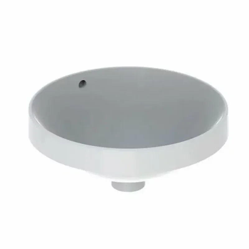 Casa si Gradina - Sanitare - Lavoar baie si accesorii - Lavoare si piedestale - Lavoar semiincastrat Geberit Variform rotund cu preaplin 40 cm - Infinity.ro