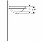Casa si Gradina - Sanitare - Lavoar baie si accesorii - Lavoare si piedestale - Lavoar semiincastrat Geberit Variform rotund cu preaplin 40 cm - Infinity.ro