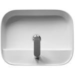 Casa si Gradina - Sanitare - Lavoar baie si accesorii - Lavoare si piedestale - Lavoar pe blat Fluminia, Juno, 55 cm, dreptunghiular, 55 x 45 cm, alb - Infinity.ro