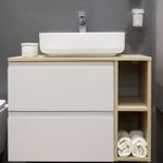 Casa si Gradina - Sanitare - Lavoar baie si accesorii - Lavoare si piedestale - Lavoar pe blat Fluminia, Juno, 55 cm, dreptunghiular, 55 x 45 cm, alb - Infinity.ro