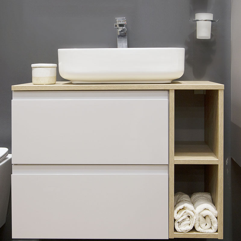 Casa si Gradina - Sanitare - Lavoar baie si accesorii - Lavoare si piedestale - Lavoar pe blat Fluminia, Juno, 55 cm, dreptunghiular, 55 x 45 cm, alb - Infinity.ro