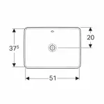 Casa si Gradina - Sanitare - Lavoar baie si accesorii - Lavoare si piedestale - Lavoar incastrat Geberit Variform dreptunghiular cu preaplin 55x40 cm - Infinity.ro