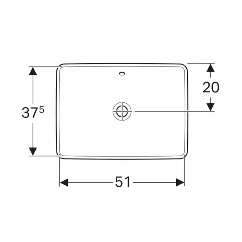 Casa si Gradina - Sanitare - Lavoar baie si accesorii - Lavoare si piedestale - Lavoar incastrat Geberit Variform dreptunghiular cu preaplin 55x40 cm - Infinity.ro
