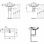 Casa si Gradina - Sanitare - Lavoar baie si accesorii - Lavoare si piedestale - Lavoar suspendat Ideal Standard Connect Air Cube 60x46 cm - Infinity.ro