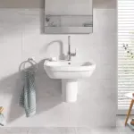 Casa si Gradina - Sanitare - Lavoar baie si accesorii - Lavoare si piedestale - Lavoar pe blat Grohe Euro Ceramic alb Alpine White 60 cm - Infinity.ro