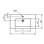Casa si Gradina - Sanitare - Lavoar baie si accesorii - Lavoare si piedestale - Lavoar pe mobilier Ideal Standard Tempo 61 cm - Infinity.ro
