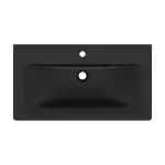 Casa si Gradina - Sanitare - Lavoar baie si accesorii - Lavoare si piedestale - Lavoar pe mobilier Ideal Standard Connect Air 84x46 cm negru mat - Infinity.ro