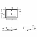 Casa si Gradina - Sanitare - Lavoar baie si accesorii - Lavoare si piedestale - Lavoar sub blat Ideal Standard Strada 59.5x43.5 cm - Infinity.ro