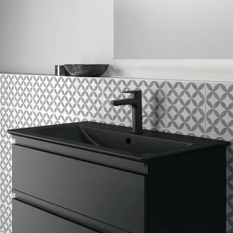 Casa si Gradina - Sanitare - Lavoar baie si accesorii - Lavoare si piedestale - Lavoar pe mobilier Ideal Standard Connect Air 84x46 cm negru mat - Infinity.ro