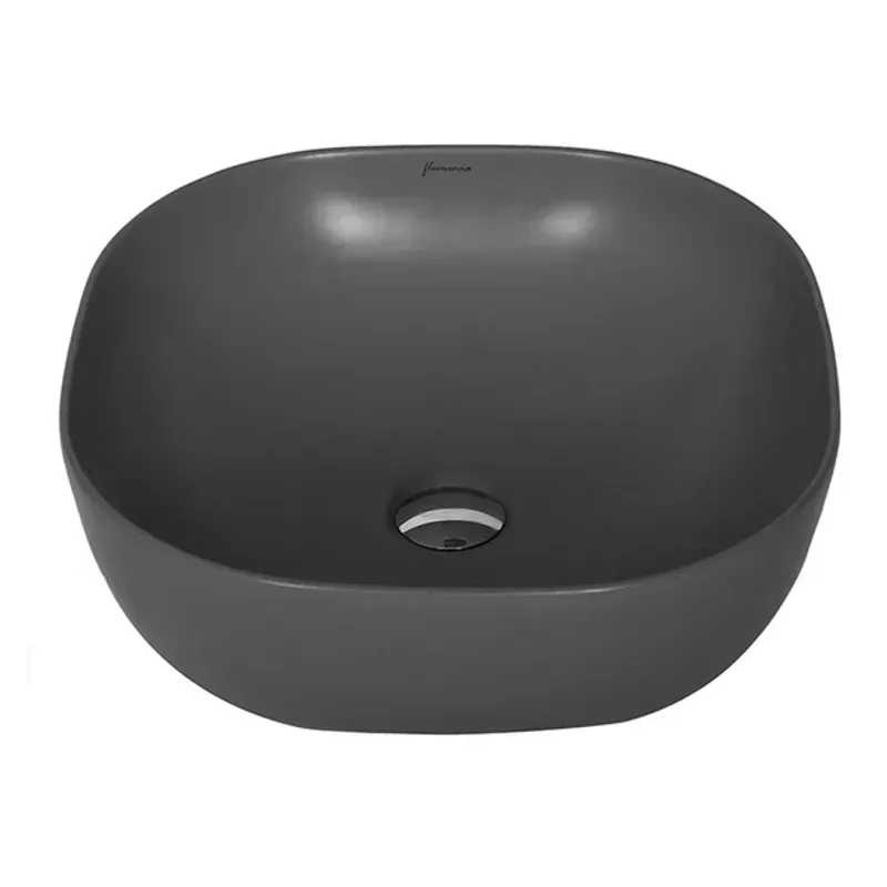 Casa si Gradina - Sanitare - Lavoar baie si accesorii - Lavoare si piedestale - Lavoar pe blat gri mat Fluminia Calio-Mg 42 cm - Infinity.ro