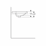 Casa si Gradina - Sanitare - Lavoar baie si accesorii - Lavoare si piedestale - Lavoar semiincastrat Geberit Variform rotund cu preaplin 48 cm - Infinity.ro