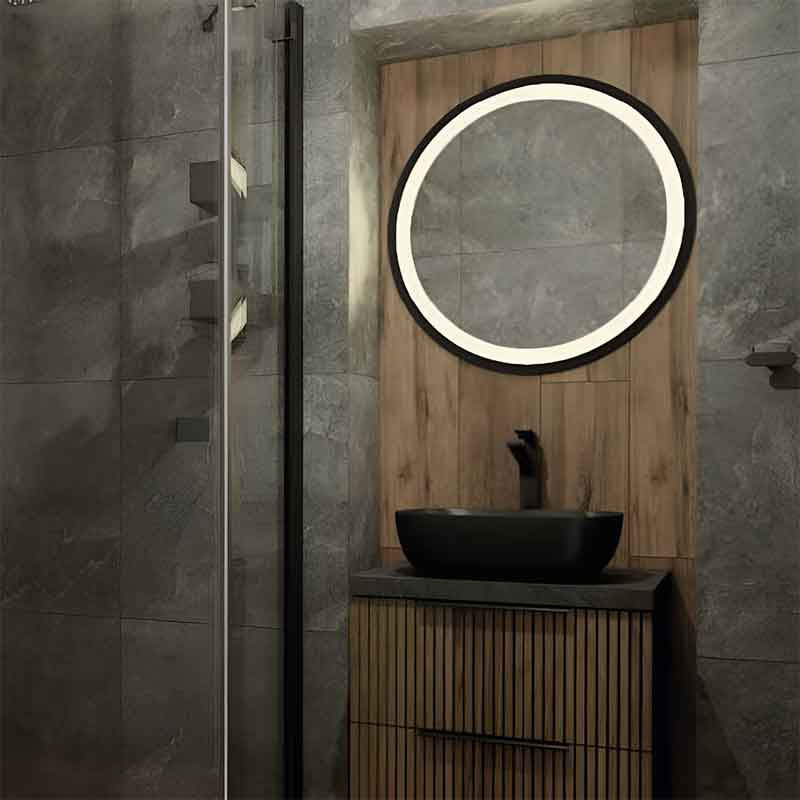 Casa si Gradina - Sanitare - Lavoar baie si accesorii - Lavoare si piedestale - Lavoar pe blat Spectrum, Basta Black, oval, negru mat - Infinity.ro