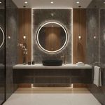 Casa si Gradina - Sanitare - Lavoar baie si accesorii - Lavoare si piedestale - Lavoar pe blat Spectrum, Basta Black, oval, negru mat - Infinity.ro