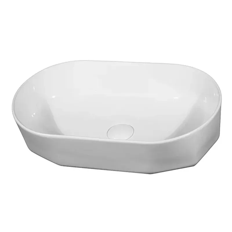 Casa si Gradina - Sanitare - Lavoar baie si accesorii - Lavoare si piedestale - Lavoar pe blat alb Fluminia Ariel 55 cm - Infinity.ro