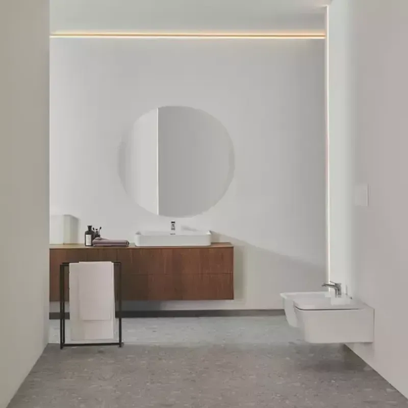 Casa si Gradina - Sanitare - Lavoar baie si accesorii - Lavoare si piedestale - Lavoar suspendat Ideal Standard Atelier Conca 80 cm alb lucios cu orificiu preaplin - Infinity.ro