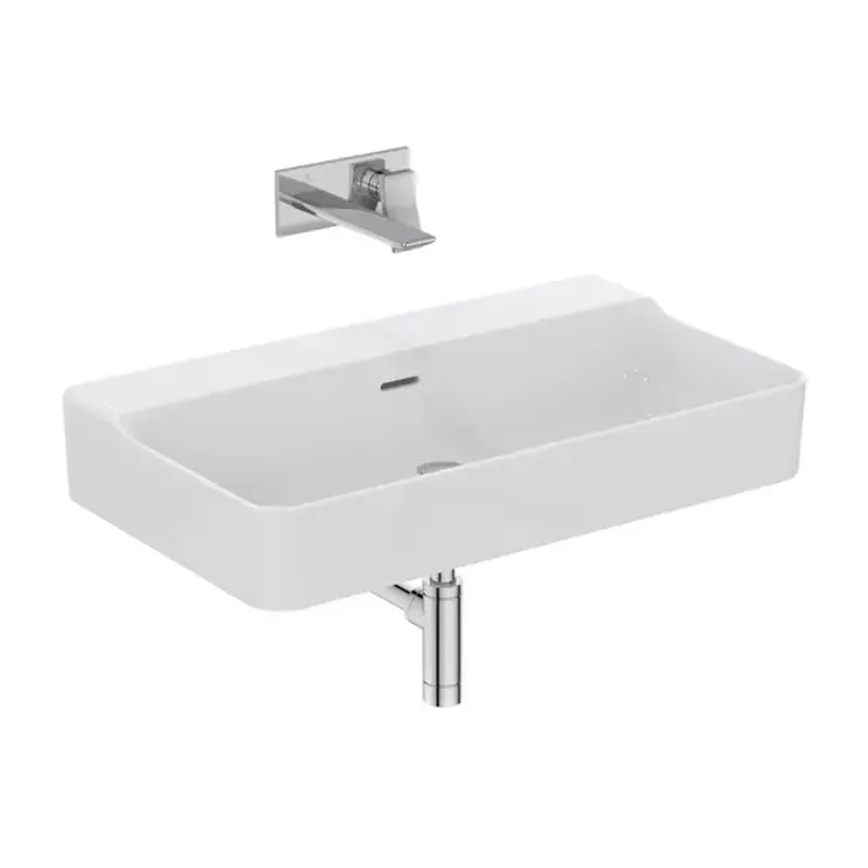 Casa si Gradina - Sanitare - Lavoar baie si accesorii - Lavoare si piedestale - Lavoar suspendat Ideal Standard Atelier Conca 80 cm alb lucios cu orificiu preaplin - Infinity.ro