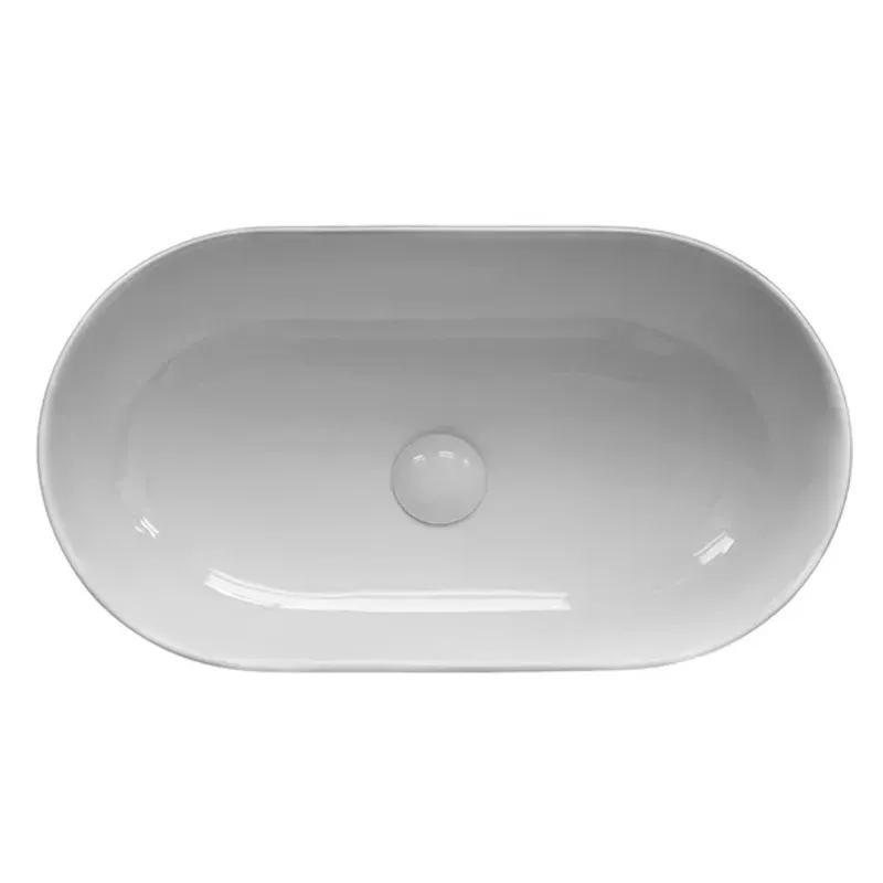Casa si Gradina - Sanitare - Lavoar baie si accesorii - Lavoare si piedestale - Lavoar pe blat alb Fluminia Ariel 55 cm - Infinity.ro