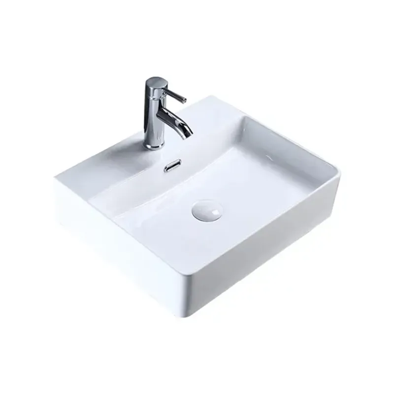 Casa si Gradina - Sanitare - Lavoar baie si accesorii - Lavoare si piedestale - Lavoar pe blat Fluminia Mercur alb 46 cm - Infinity.ro