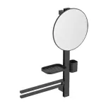 Casa si Gradina - Sanitare - Suporturi si accesorii baie - Accesorii baie - Set accesorii pentru lavoar Ideal Standard Alu+ negru mat 70 cm din aluminiu - Infinity.ro