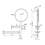 Casa si Gradina - Sanitare - Suporturi si accesorii baie - Accesorii baie - Set accesorii pentru lavoar Ideal Standard Alu+ negru mat 70 cm din aluminiu - Infinity.ro