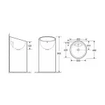 Casa si Gradina - Sanitare - Lavoar baie si accesorii - Lavoare si piedestale - Lavoar freestanding Fluminia Jussac-46 alb 46 cm - Infinity.ro