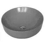 Casa si Gradina - Sanitare - Lavoar baie si accesorii - Lavoare si piedestale - Lavoar pe blat gri mat Fluminia Amereta-Mg 41 cm - Infinity.ro