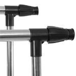 Casa si Gradina - Mobilier - Organizare si depozitare - Cuiere - Suport pentru haine pe roti, sina dubla, reglabil pe inaltime si latime, din aluminiu cromat, 155x45x150cm, argintiu - Infinity.ro