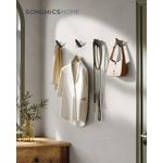 Casa si Gradina - Mobilier - Organizare si depozitare - Cuiere - SONGMICS Set 4 carlige perete, design oval din otel, 5 kg per carlig, 9x5x7 cm, negru - Infinity.ro
