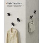 Casa si Gradina - Mobilier - Organizare si depozitare - Cuiere - SONGMICS Set 4 carlige perete, design oval din otel, 5 kg per carlig, 9x5x7 cm, negru - Infinity.ro