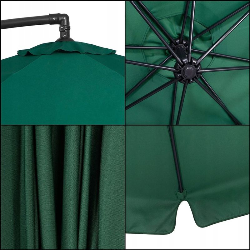 Casa si Gradina - Gradina si terasa - Umbrele si pavilioane - Umbrele - Umbrela de gradina cu brat lateral banana, cu husa, 300cm, verde - Infinity.ro