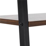 Casa si Gradina - Mobilier - Biblioteci si rafturi - Biblioteci - Etajera cu 4 rafturi, metal si MDF, stil industrial, 56x34x138 cm, maro inchis si negru - Infinity.ro